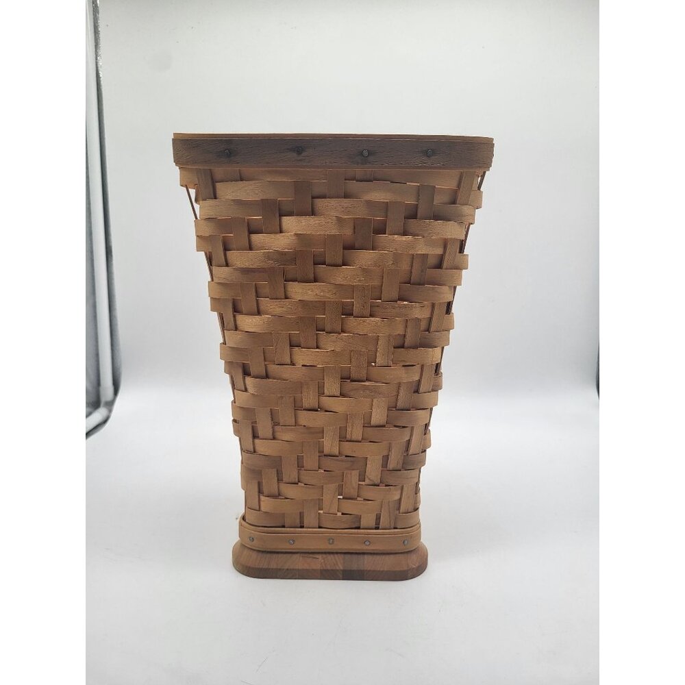 Longaberger 2005 Collectors Club Heartwood Vase Basket and Protector - Picture 2 of 11